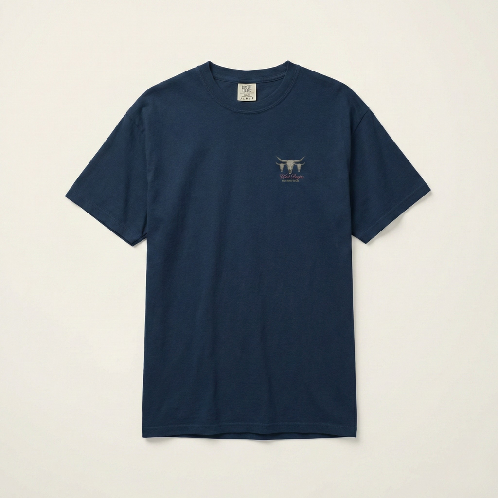 Long Horn Skull Tee