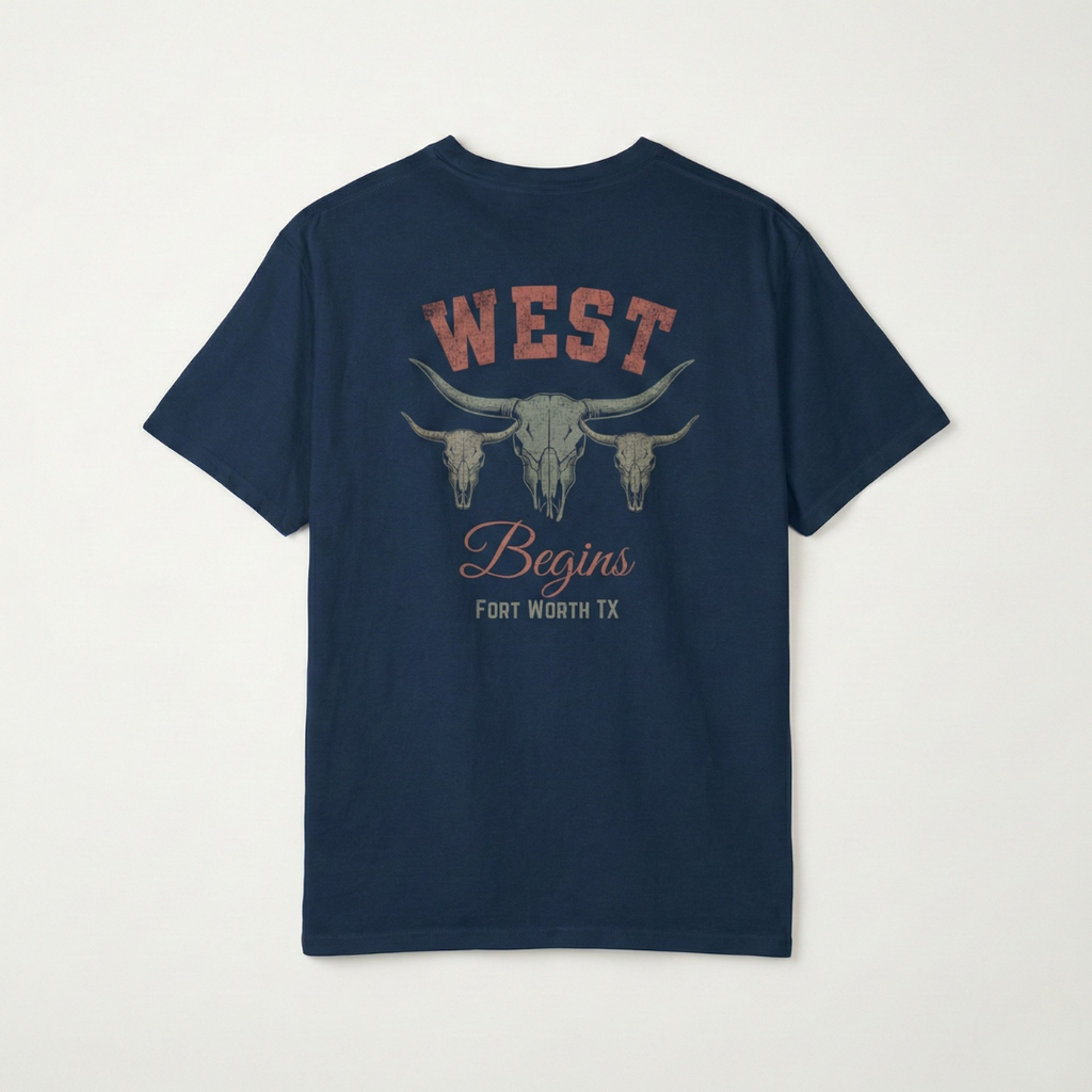 Long Horn Skull Tee