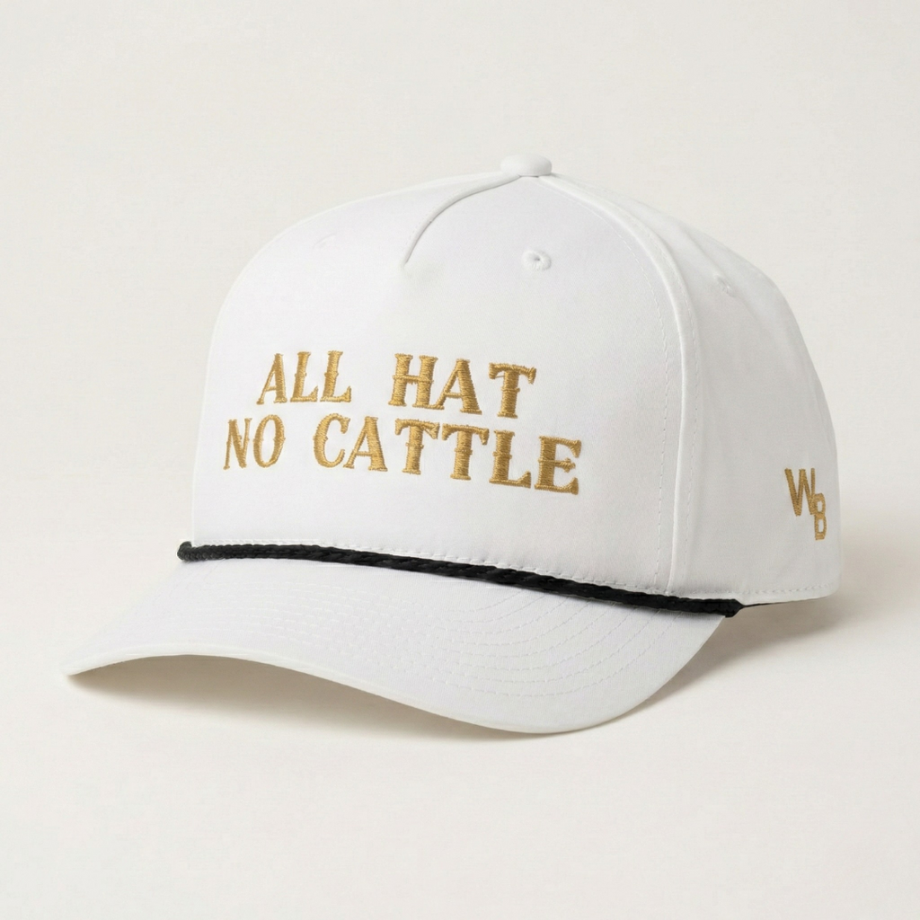 All Hat No Cattle Roper - White