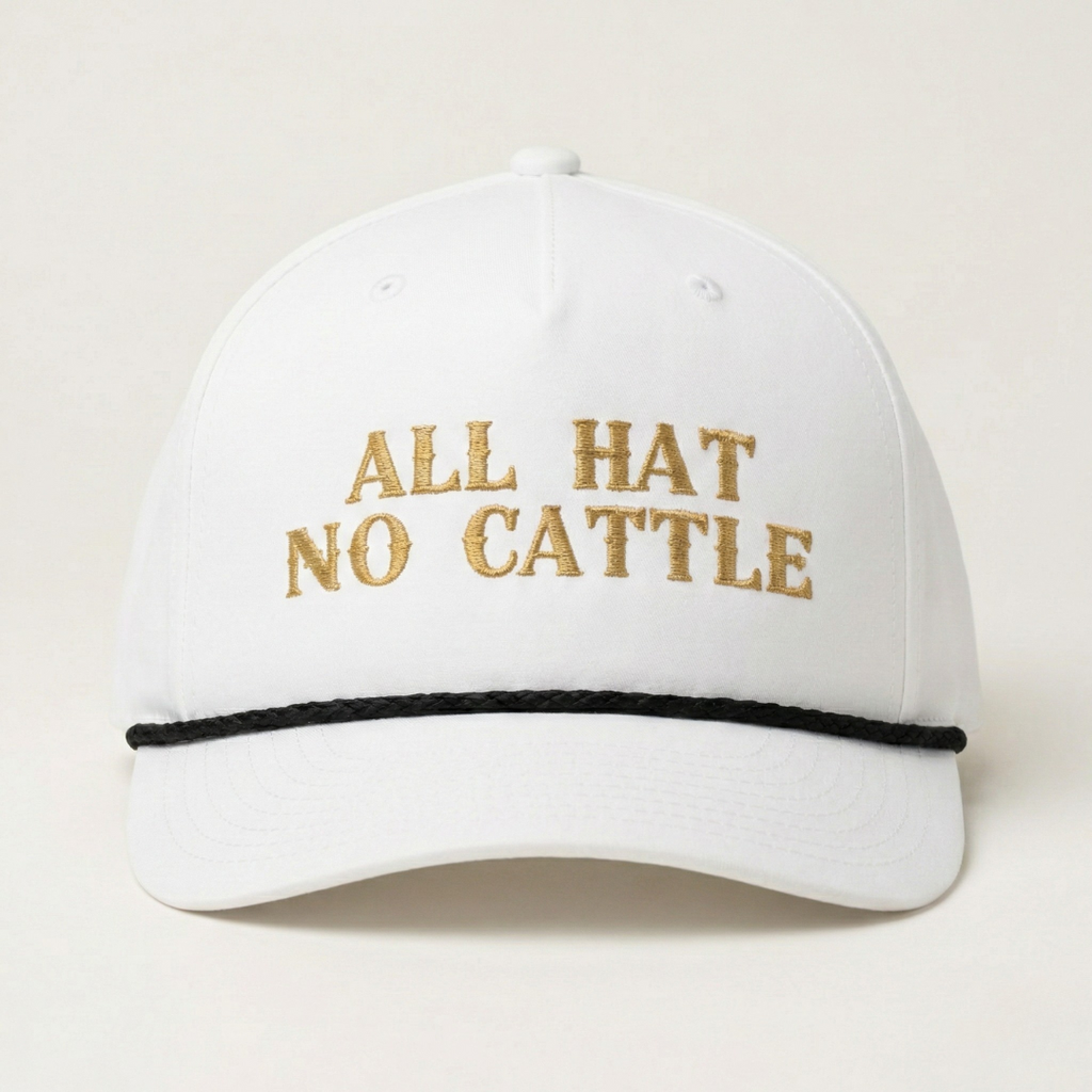 All Hat No Cattle Roper - White