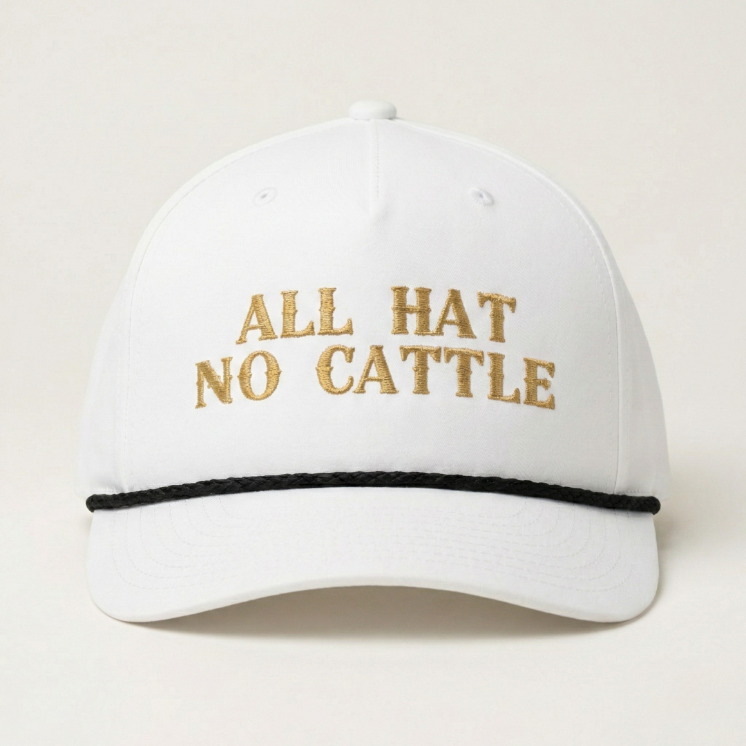 All Hat No Cattle Roper - White