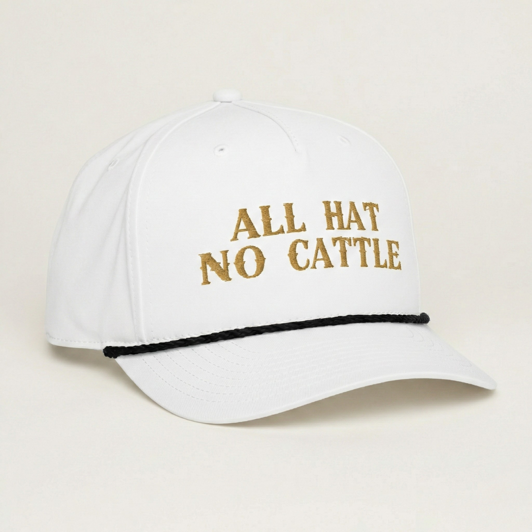 All Hat No Cattle Roper - White